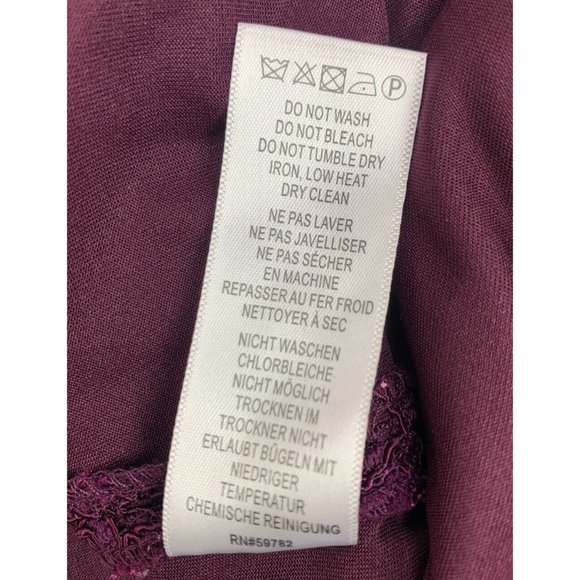 NWT Adrianna Papell Purple Floral Lace Full Length Gown US Size 14 - Picture 15 of 15